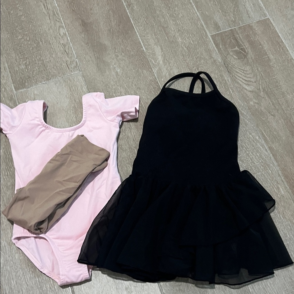 Kids Ballet Costume Set - Black and Pink